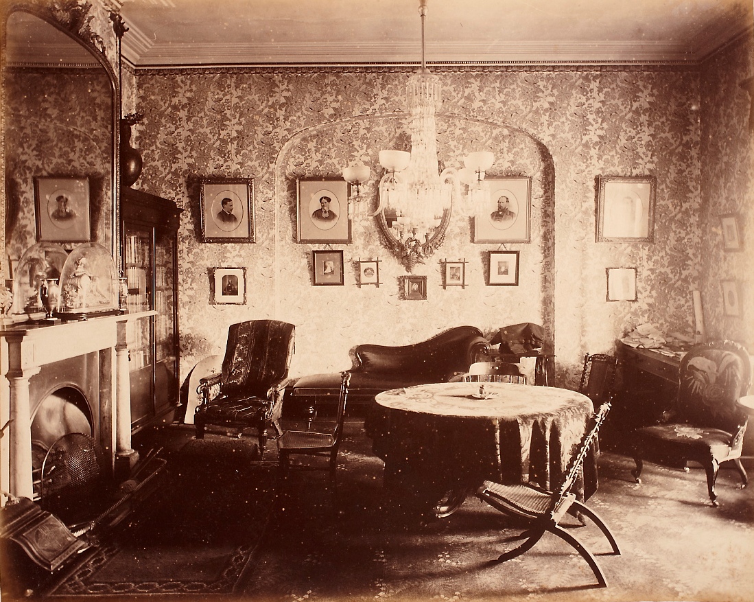 Father's sitting room, Clifton, Kirribilli Point, around 1888 / photographer unknown